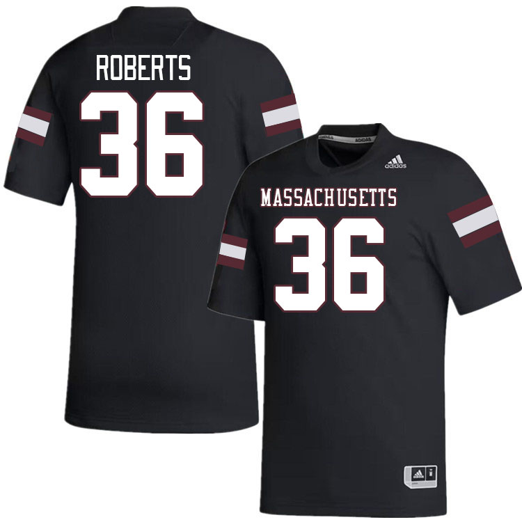 Massachusetts Minutemen #36 Jyree Roberts College Football Jerseys Stitched-Black